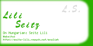 lili seitz business card